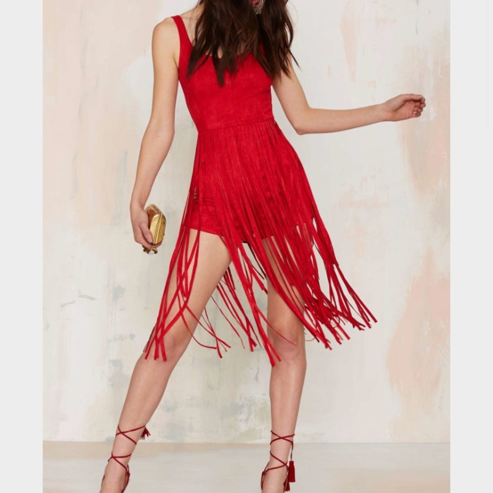 Nastygal fringe romper